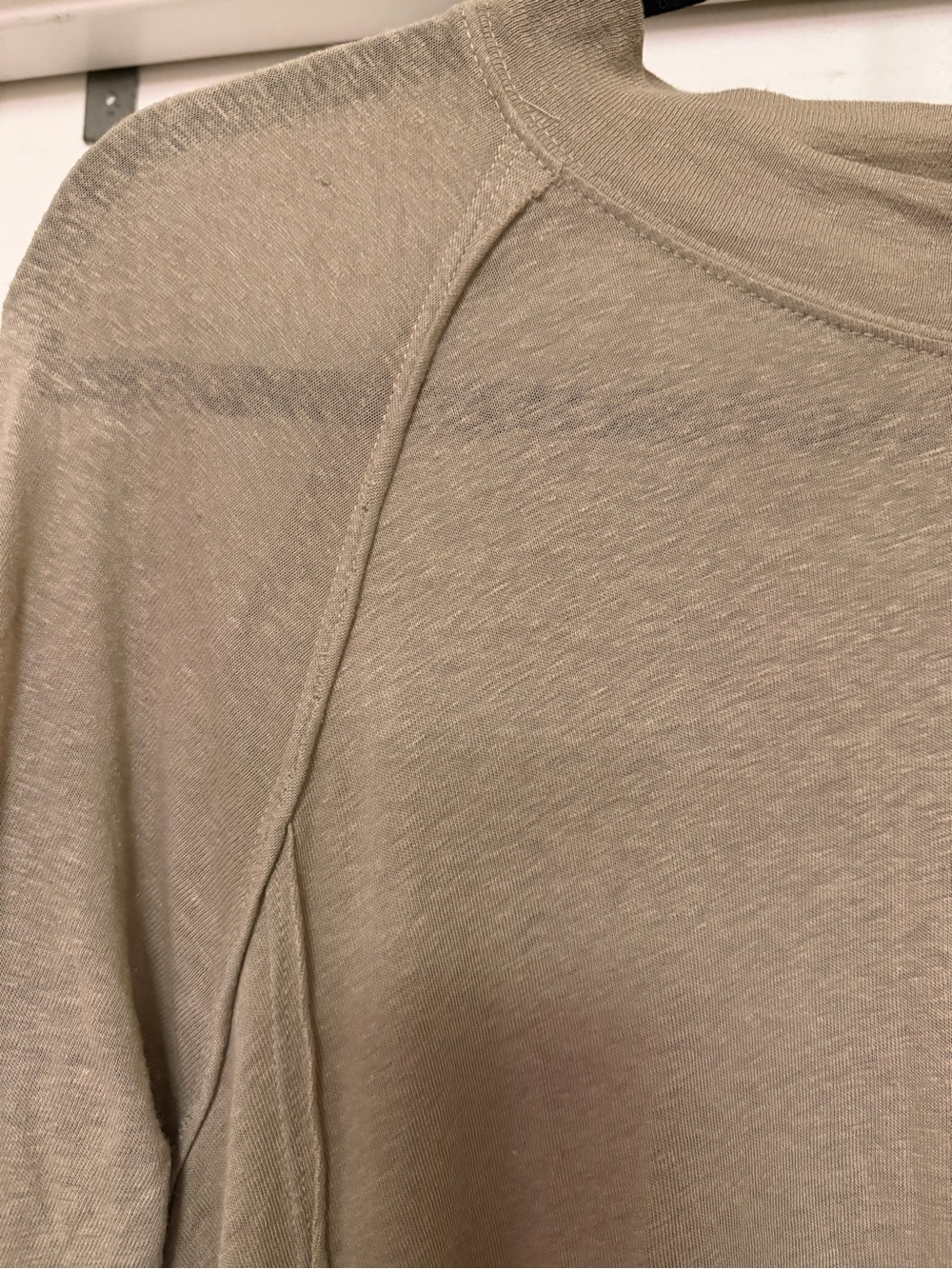 We The Free Starlight Ruffle linen blend long sleeve top - size s - tan/beige - Picture 5 of 10
